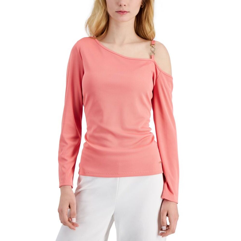 Nine West Embellished One Shoulder Top